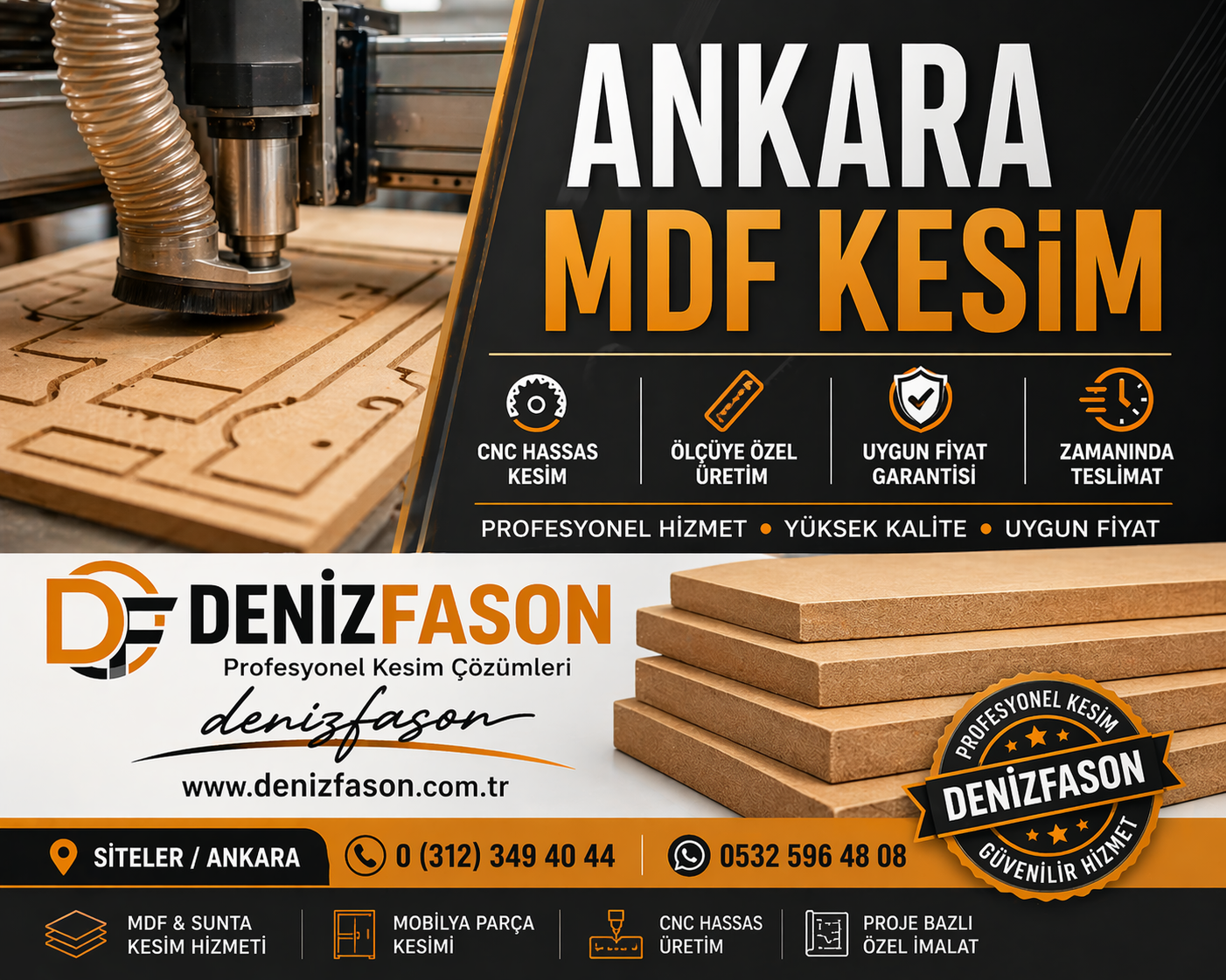 MDF Kesim Ankara Fiyatları