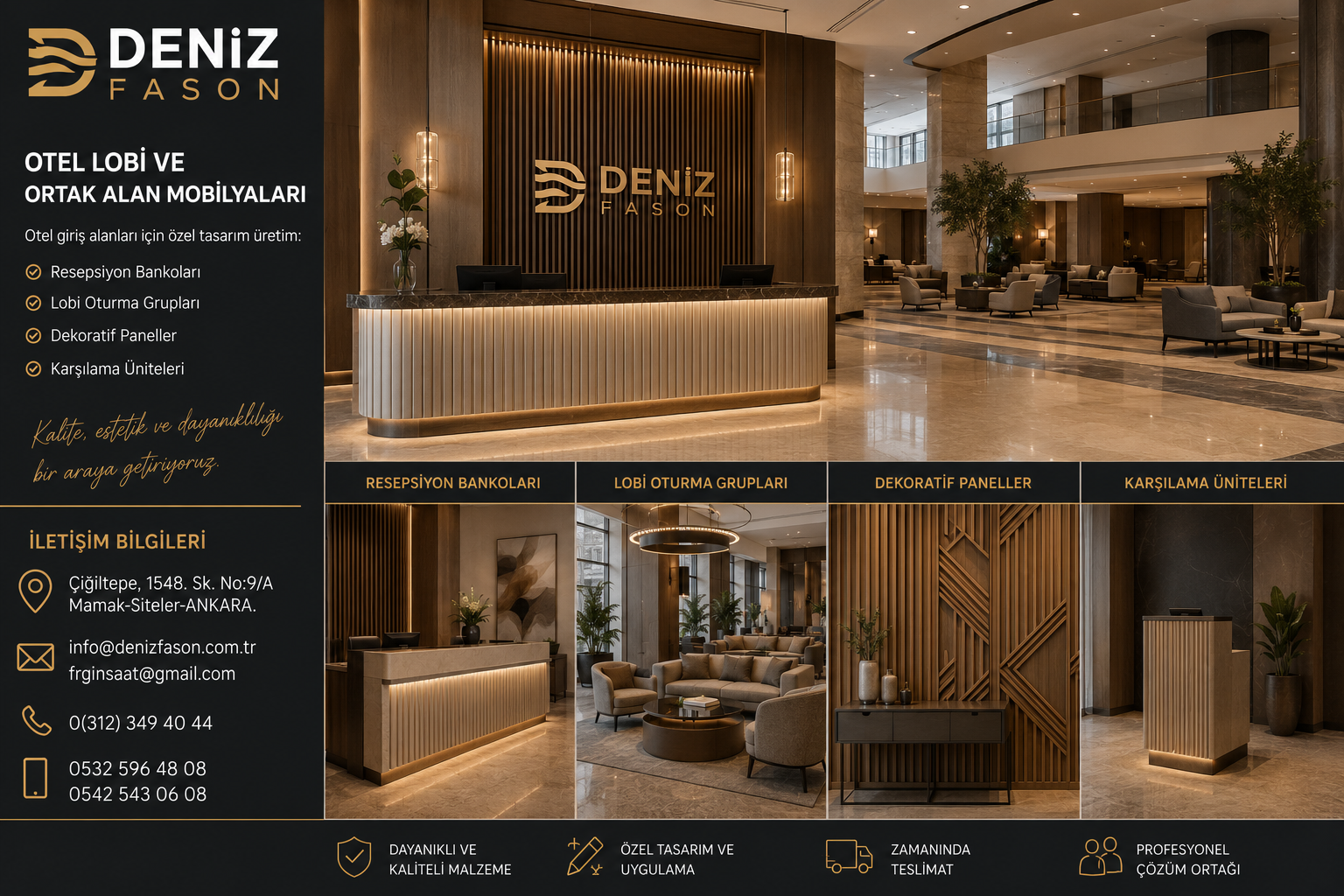 Otel Lobi ve Ortak Alan Mobilyaları
